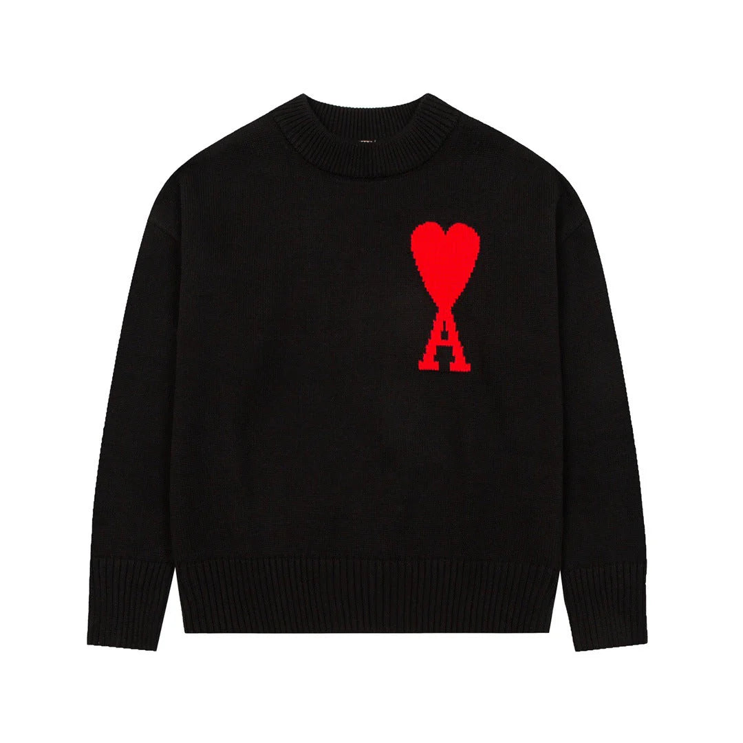 "Heart" Sweater Black